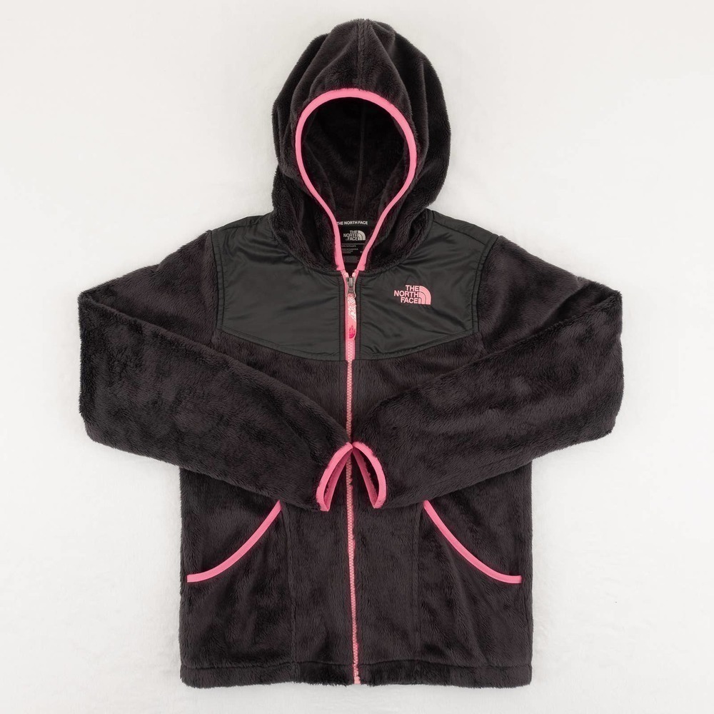 The North Face Fleece Hoodie Jacket Girl's Large Black